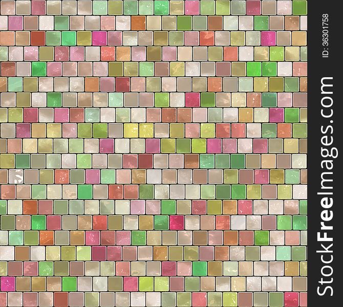 Seamless background with the pastel mosaic tiling pattern