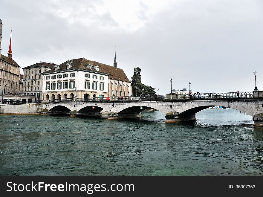 Townscape Of Zurich, Switzerland.