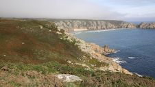 Coast Of Cornwall England In Autumn With Mist Royalty Free Stock Photo Coast Of Cornwall England In Autumn With Mist Royalty Free Stock Photo