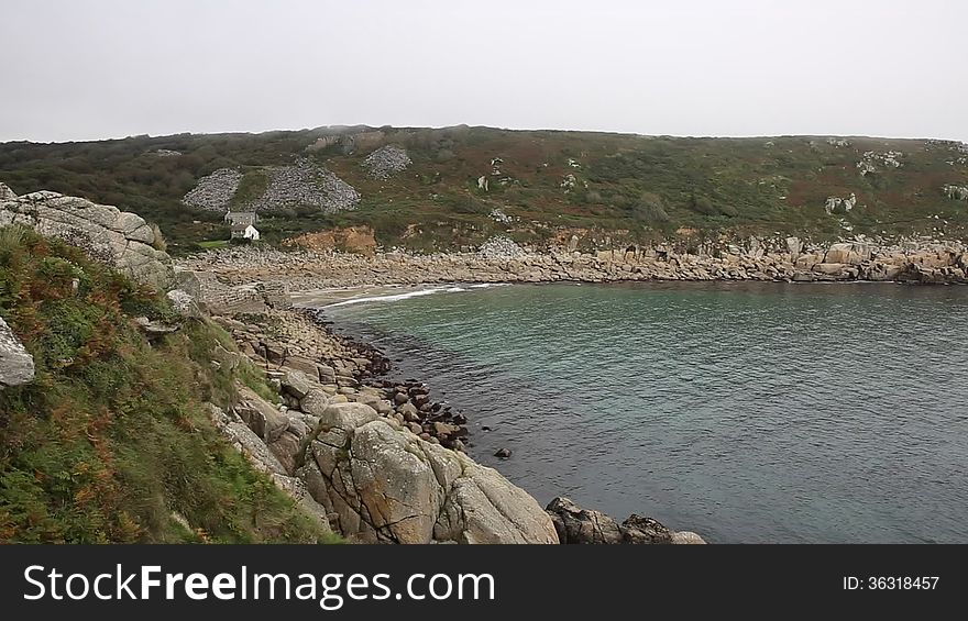 Lamorna beach and cove Cornwall England UK