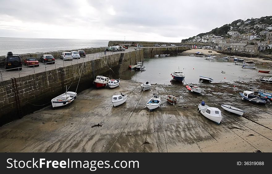 Mousehole harbour Cornwall England