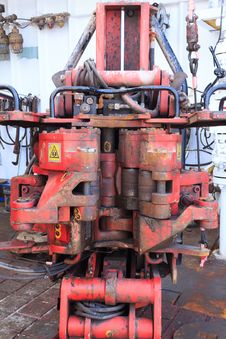 Old Iron Roughneck - Equipment On Drilling Rig Royalty Free Stock Photography