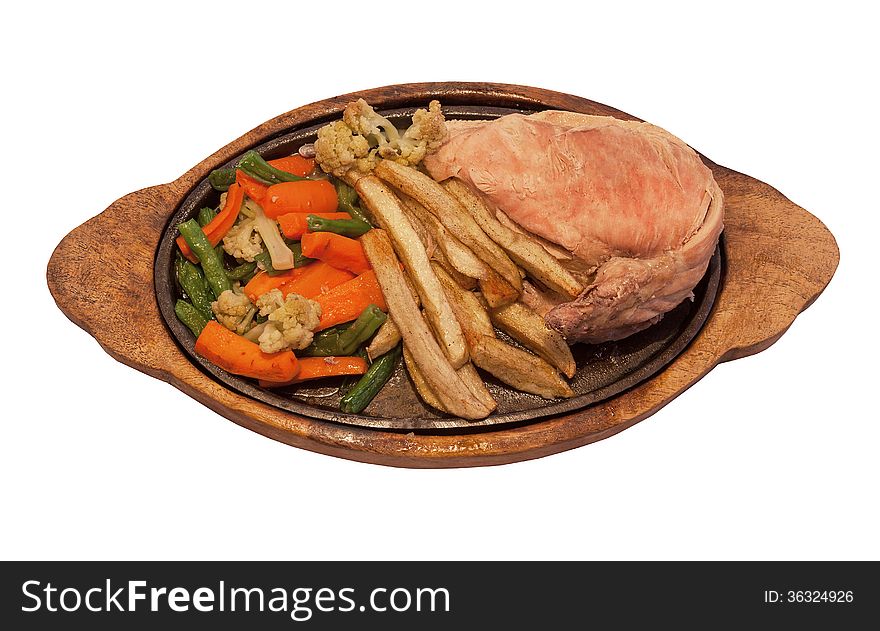 Chicken Vegetables Isolated