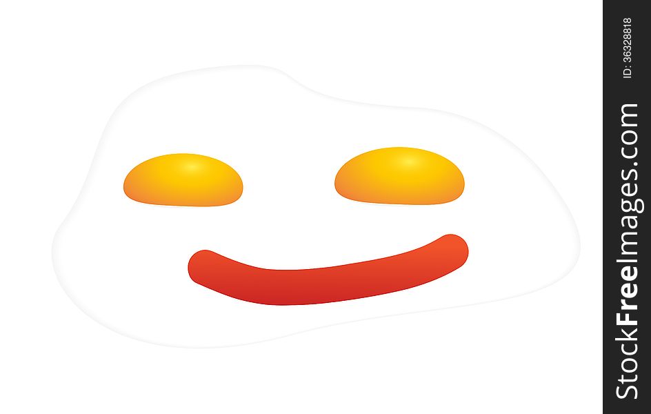 Isolated egg with smile face