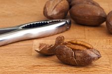 Pecans And Nutcracker Royalty Free Stock Photo Pecans And Nutcracker Royalty Free Stock Photo