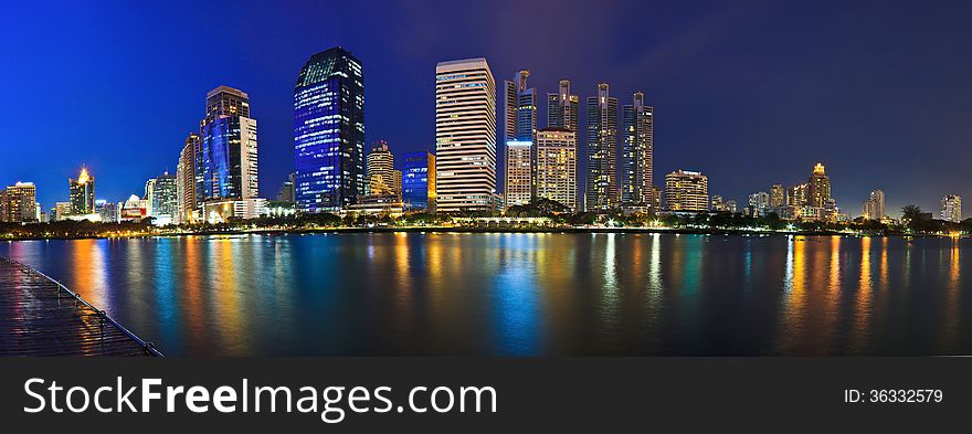 Cityscape At Night Bangkok