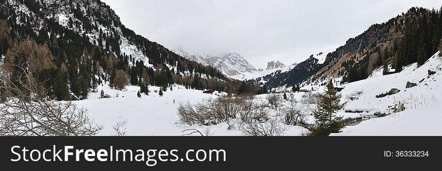 Dolomite Mountain Panorama