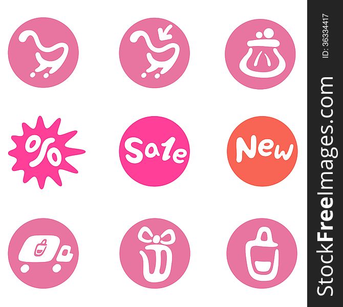 Shopping And Business Icon Set