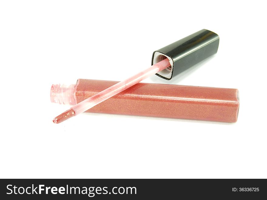 Lip gloss isolated on white