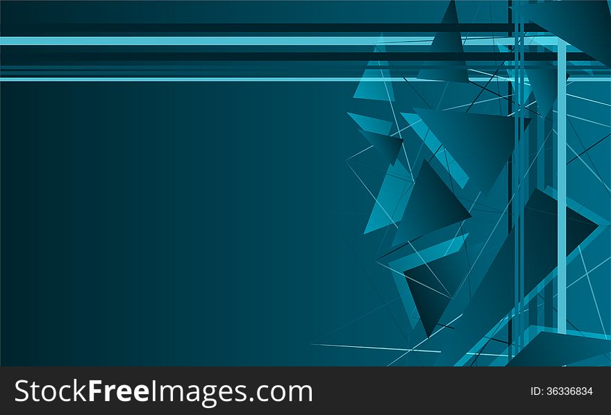 Abstract Background With Blue Triangles