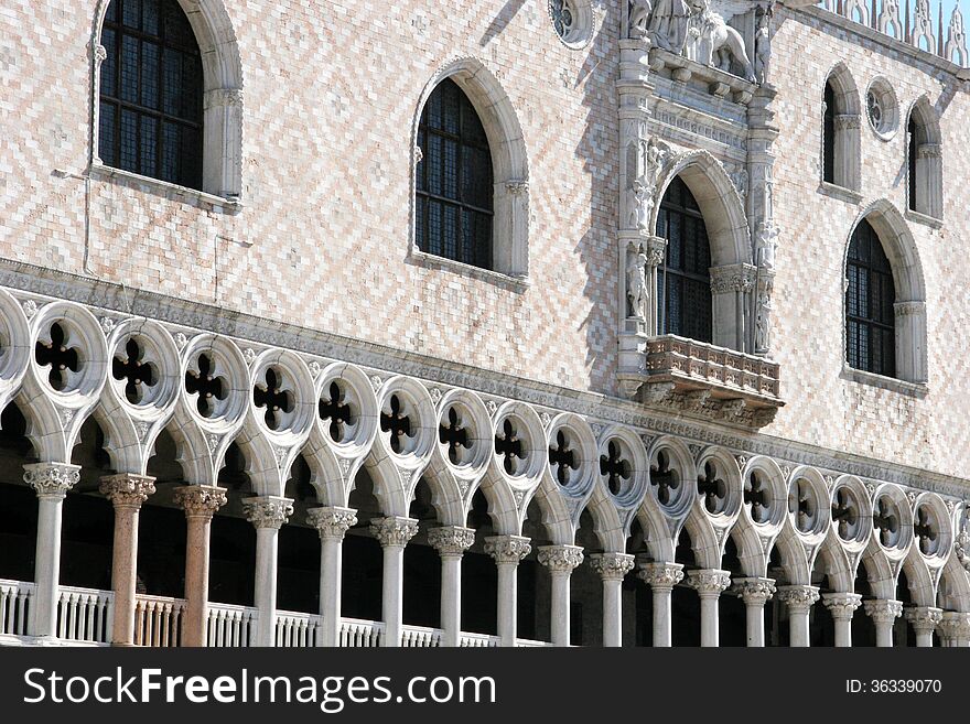 Venetian Architecture in Piazza San Marco, Venice, Italy. Venetian Architecture in Piazza San Marco, Venice, Italy