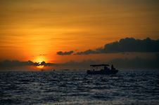 Famous Sunset At Key West Royalty Free Stock Photo