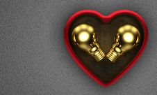 Golden Ideas For Saint Valentine S Day S Present Stock Photo Golden Ideas For Saint Valentine S Day S Present Stock Photo