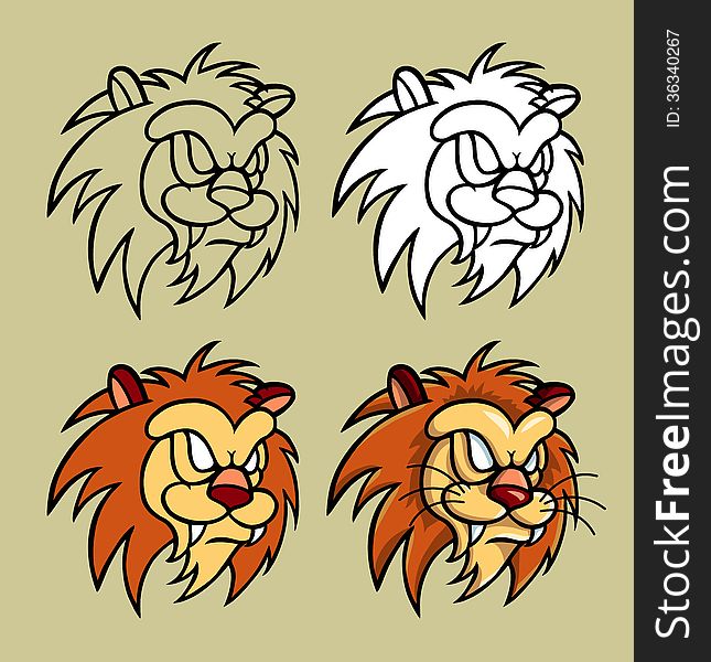 Lion Head Illustration