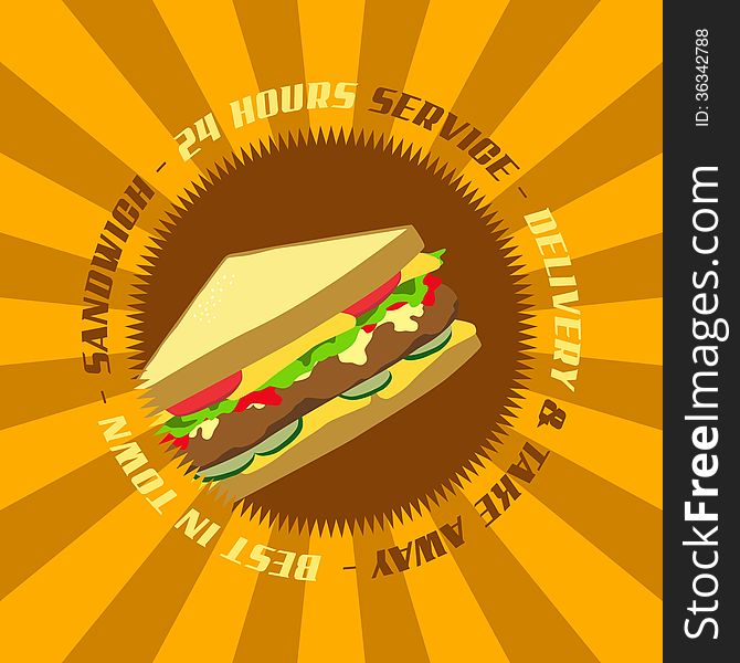 Fast food art illustration