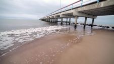 Waves, Sea And Pier. Stock Photography