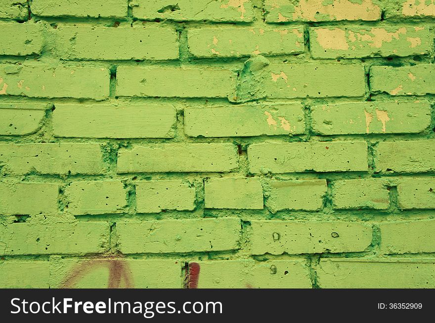Green Bricked Wall