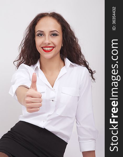 Woman Showing Thumb Up