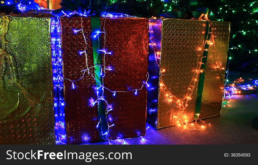 Christmas decorations with Gift box