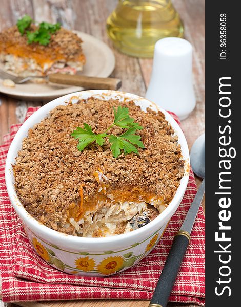 Gratin With Fish And Pumpkin