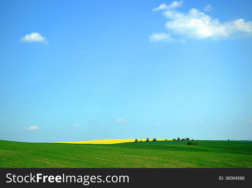 Landscape in the central part of Moravia - Czech Republic , during summer days. Landscape in the central part of Moravia - Czech Republic , during summer days.