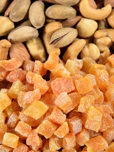 Mixed Nuts And Dried Apricots Stock Photo Mixed Nuts And Dried Apricots Stock Photo
