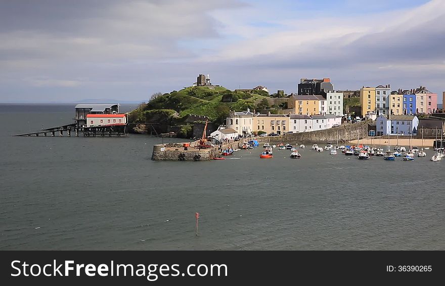 Tenby harbour Pembrokeshire Wales historic Welsh town on west side of Carmarthen Bay with great beaches and history. Tenby harbour Pembrokeshire Wales historic Welsh town on west side of Carmarthen Bay with great beaches and history