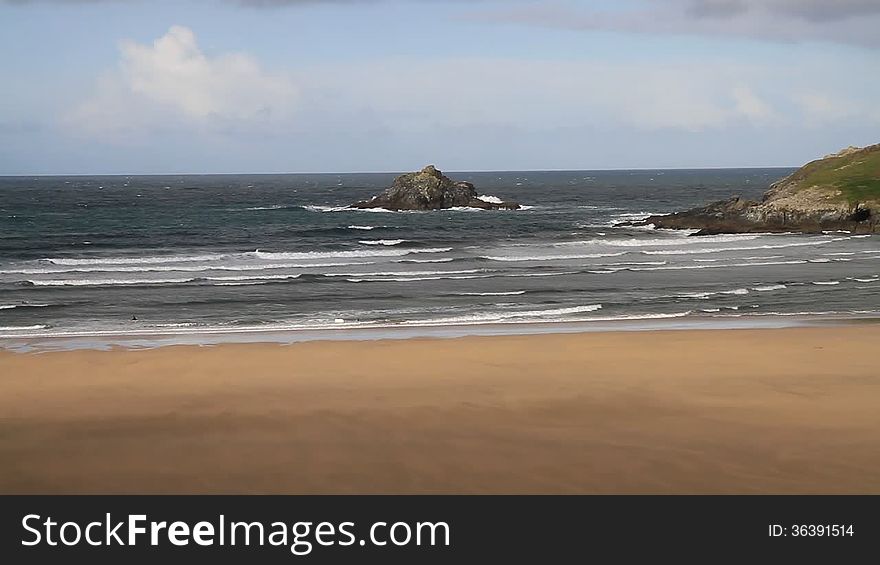 Crantock bay and beach Cornwall England United Kingdom