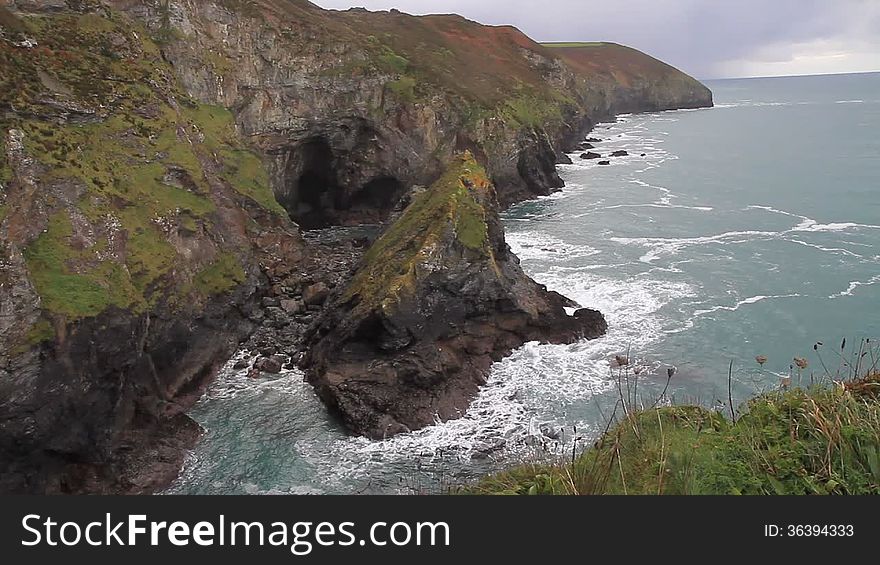 St Agnes north coast of Cornwall England United Kingdom located near to Redruth and Newquay. Popular with tourists it has a rich history of mining of copper and tin until the 1920s. St Agnes north coast of Cornwall England United Kingdom located near to Redruth and Newquay. Popular with tourists it has a rich history of mining of copper and tin until the 1920s.