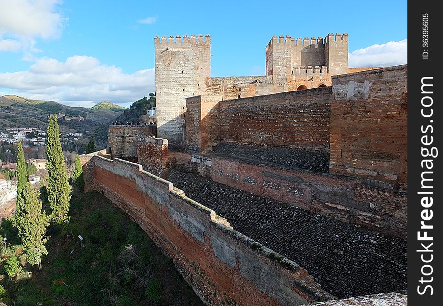 Alhambra Medieval Castle Defence Walls