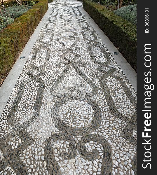 Alhambra Mosaic Garden Path