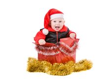 Happy Infant In Box 2 Stock Photography Happy Infant In Box 2 Stock Photography