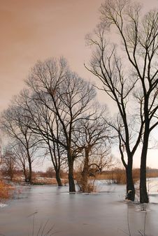 Winter By The River Royalty Free Stock Photos Winter By The River Royalty Free Stock Photos