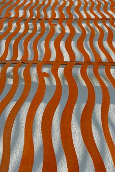 Modern Facade With Iron Waves No.6 Stock Photography Modern Facade With Iron Waves No.6 Stock Photography