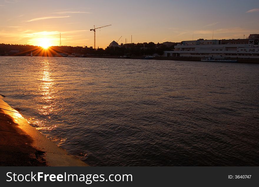 Decline on the river. Russia.Rostov-on-don