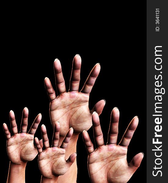 An image of a set of hands outreaching. An image of a set of hands outreaching.