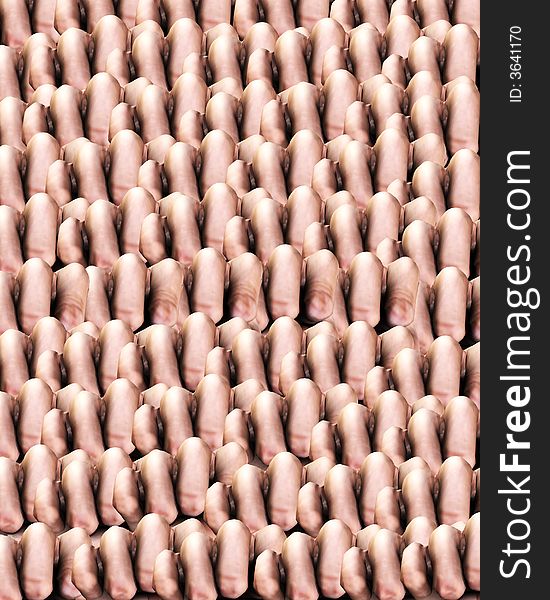 An abstract background pattern made out of duplicated fingers on hands. An abstract background pattern made out of duplicated fingers on hands.