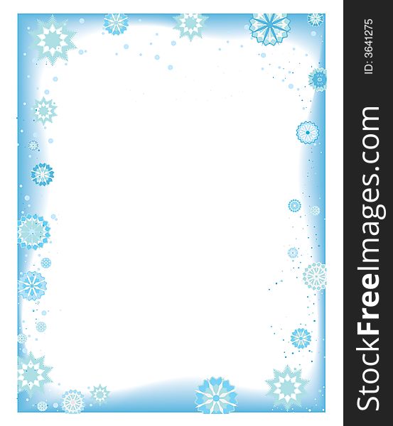 Blue and white snowflakes on a vertical background, There is also an .eps file available. Blue and white snowflakes on a vertical background, There is also an .eps file available.