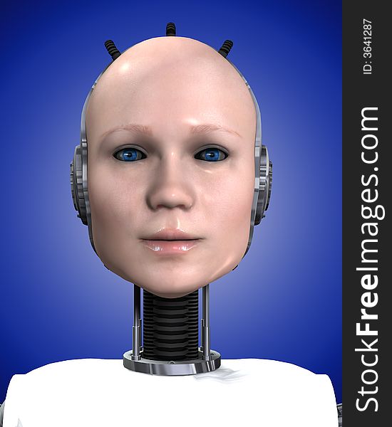 An image of a technologically robotic women. An image of a technologically robotic women.