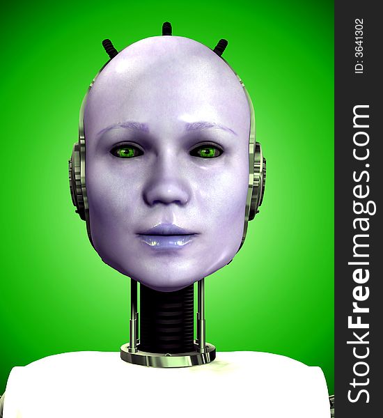 An image of a technologically robotic women. An image of a technologically robotic women.