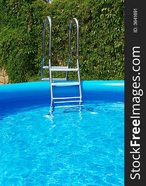 Outdoor swimming pool with refreshing water