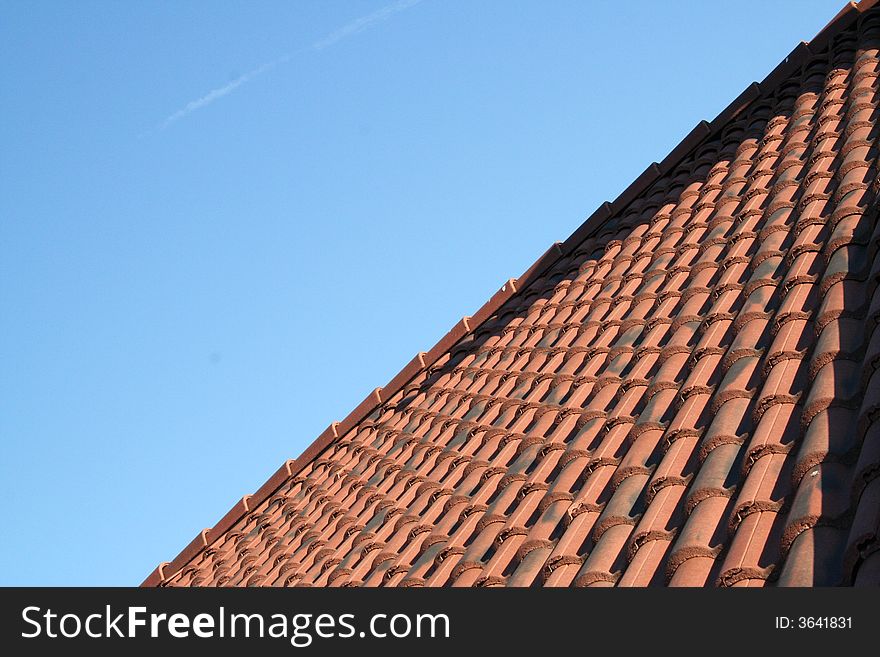 A visual of a red roof