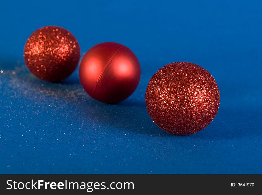 Three red globes