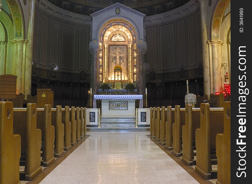 Main altar National Shrine at Our Lady of Consolation at Carey, OH.