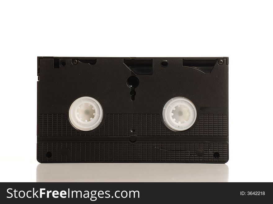 Isolated Video Cassette On White