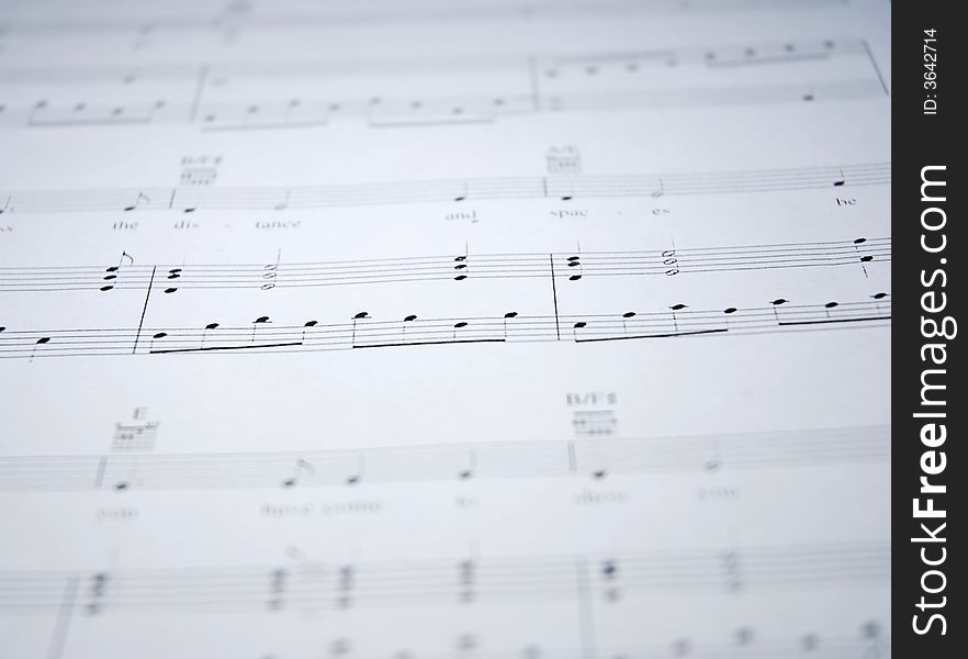 Music notes on white background