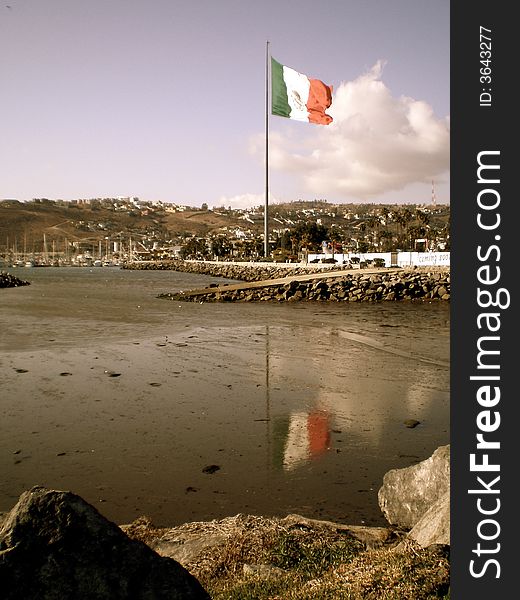 Aged photo of the Mexican Flag. Aged photo of the Mexican Flag