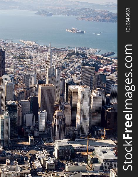 Aerial view of downtown San Francisco, California