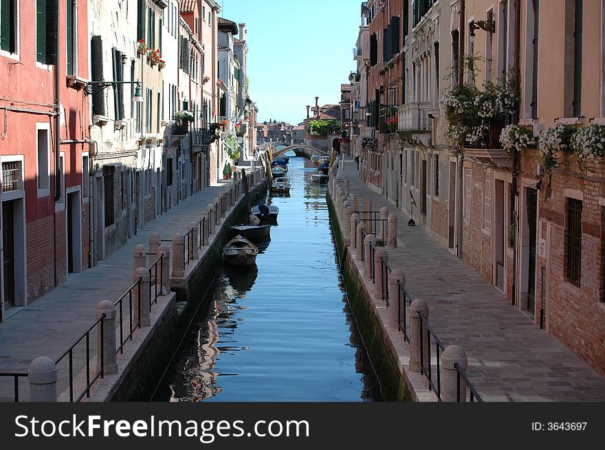 Small canal street in Venice