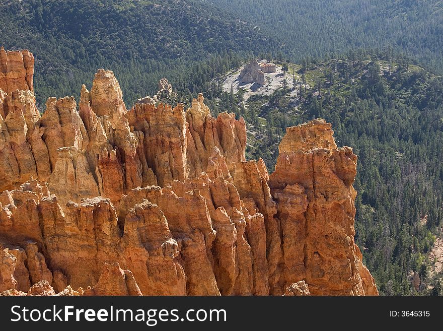 Aerial shot of hoodoos at Bryce Canyon National Park, Utah